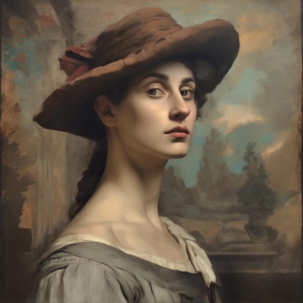 Οπίσθιο φως σε πορτρέτο γυναίκας με καπέλο, εξερεύνηση φωτός και σκιάς, καλλιτέχνες.